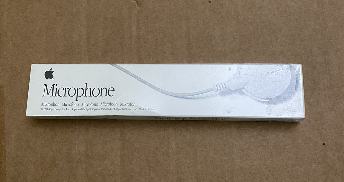 1991 Apple Microphone New In Box Old Stock 699-5103-A Sealed!