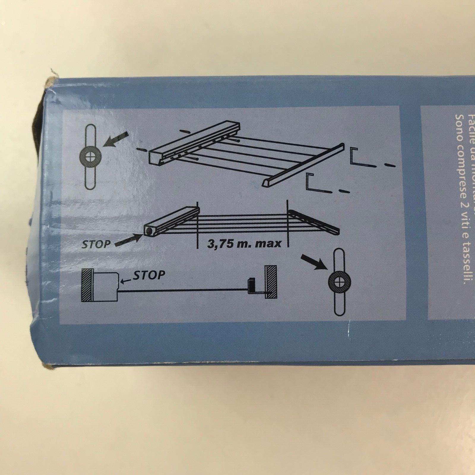 Vintage Automatic White Clothesline 3.75m Length