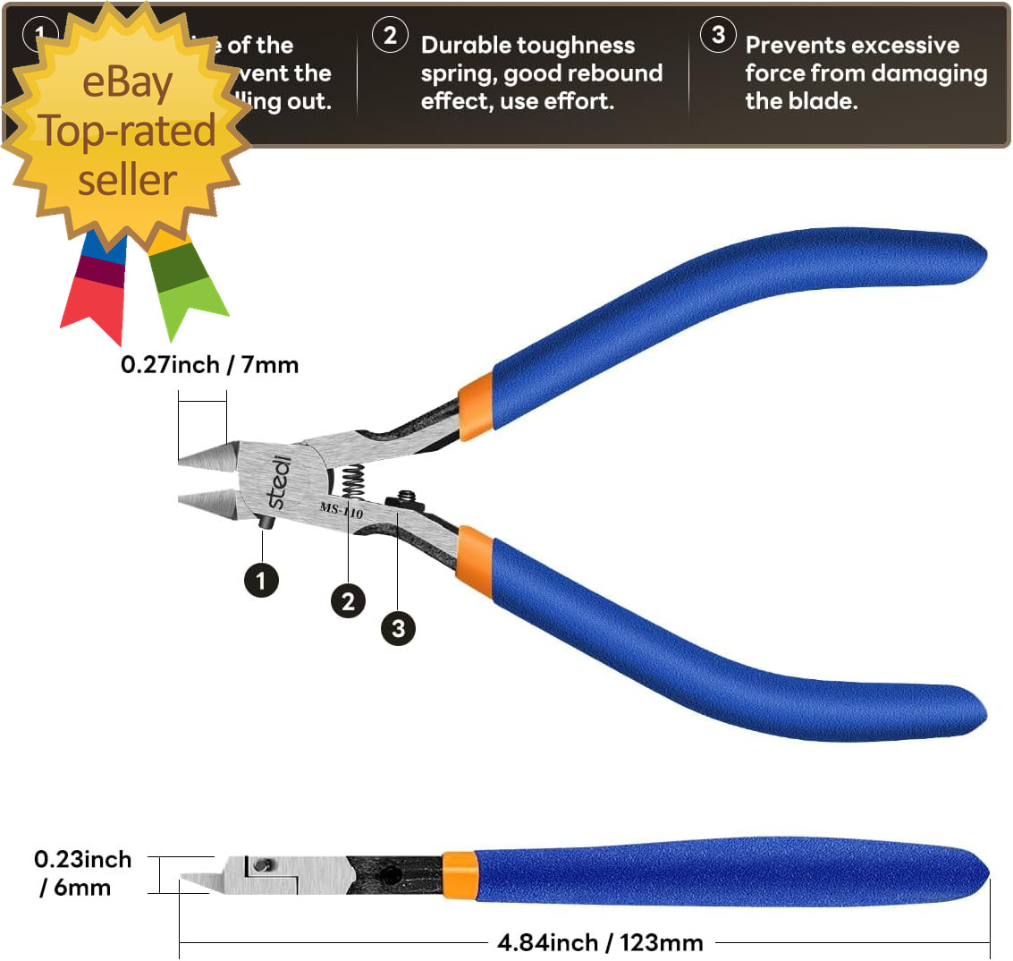 Model Nipper Sprue Cutter with Ultra-Thin Single-Blade and Stiff Spring Hobby