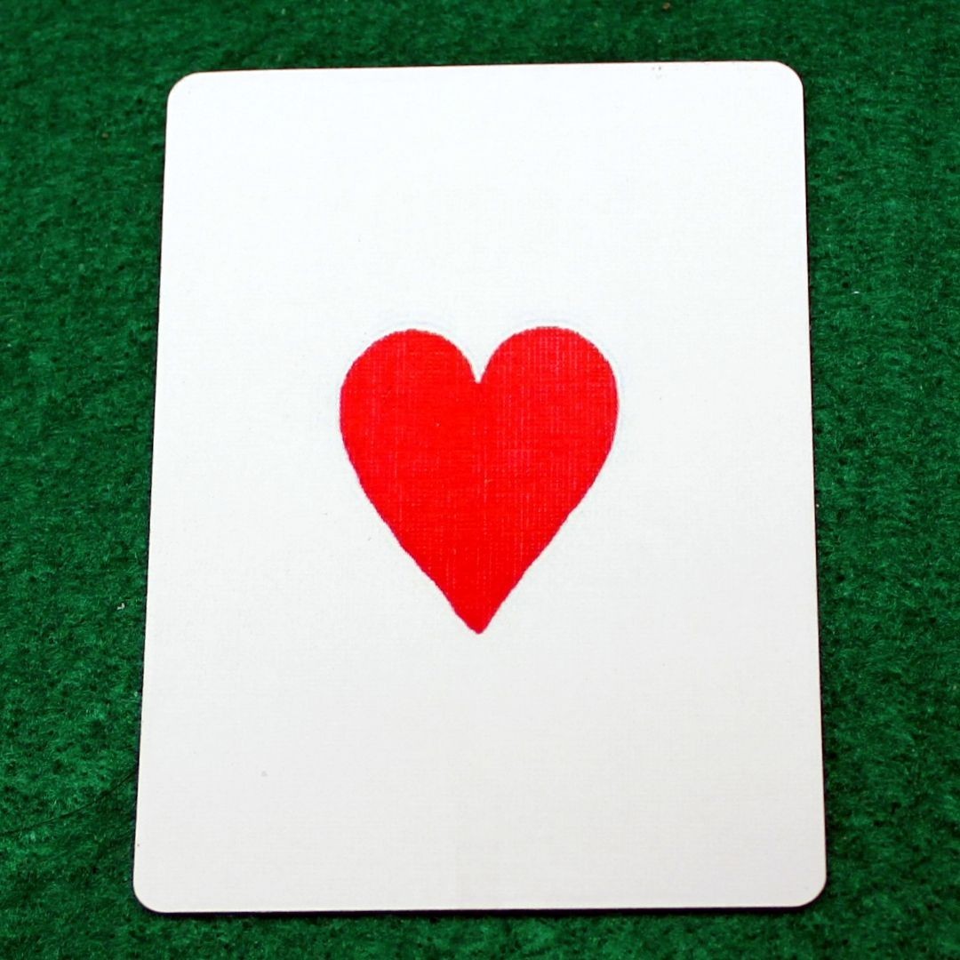 Heart Large Print, Bicycle Printed Gaff Card, Blue
