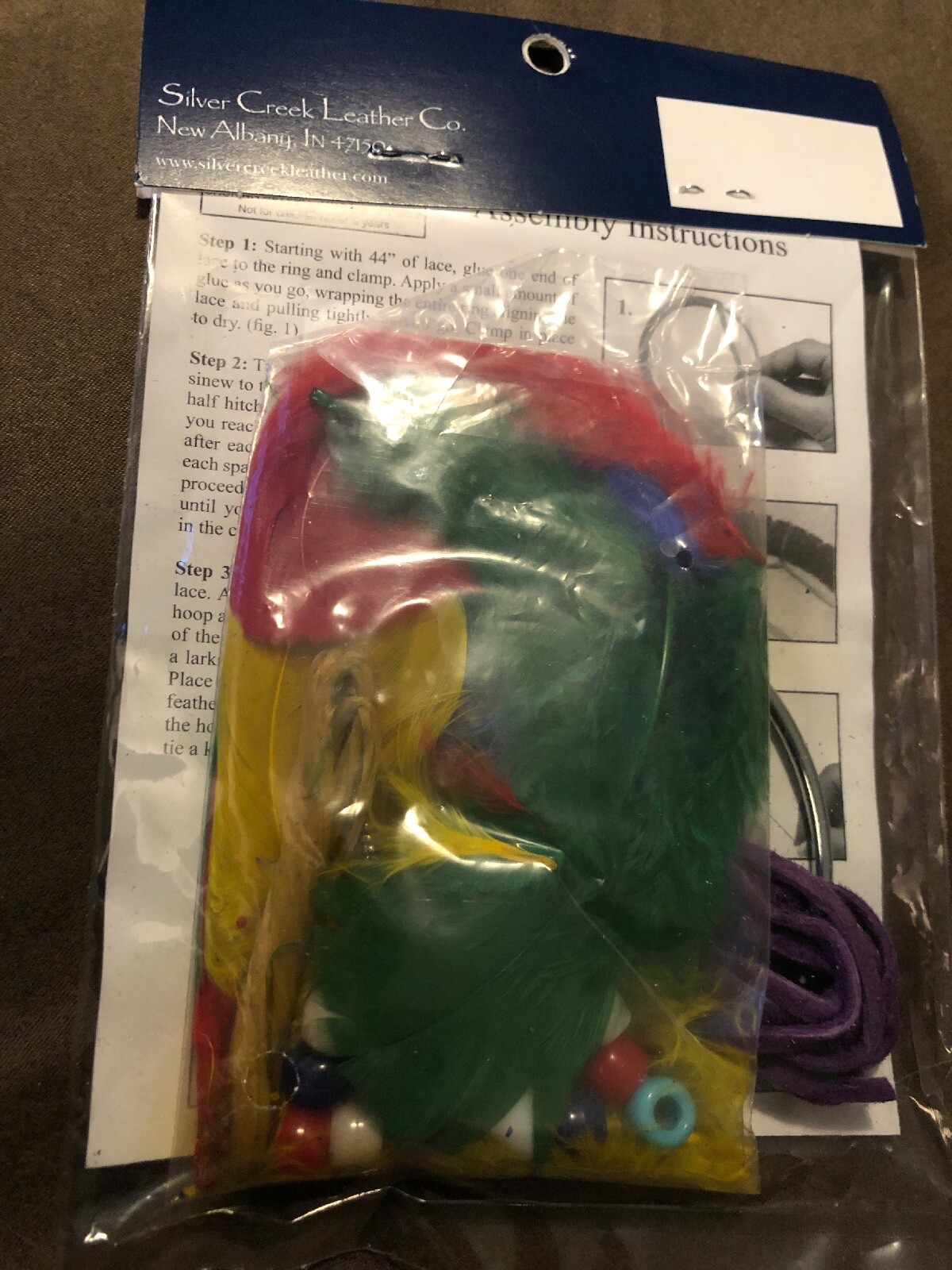 Realeather Crafting Kit Mini Dreamcatcher 3”. New
