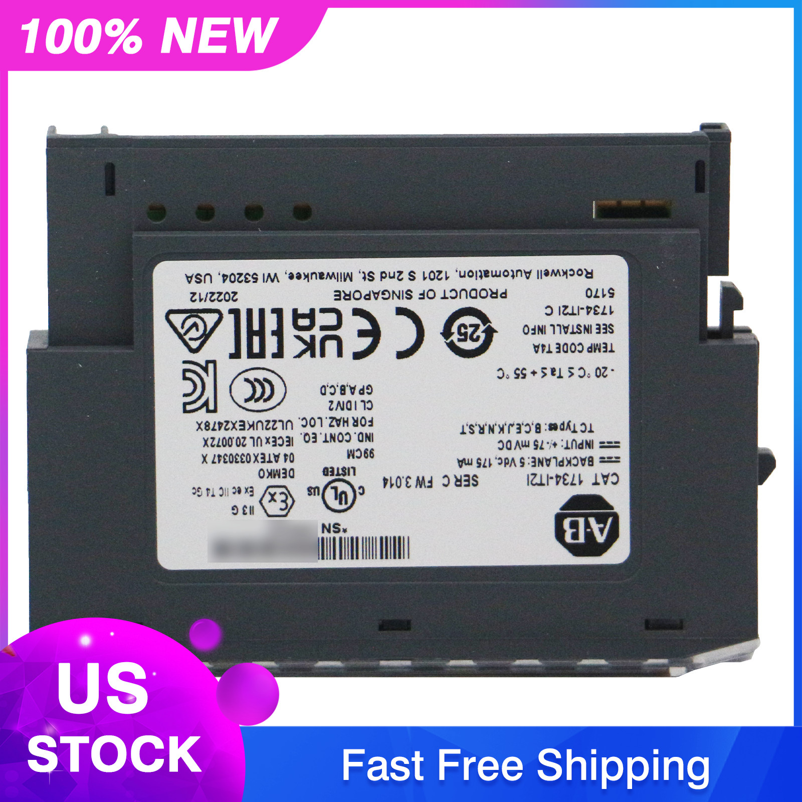 New Allen-Bradley 1734-IT2I SER C POINT I/O 2 Point Input Module