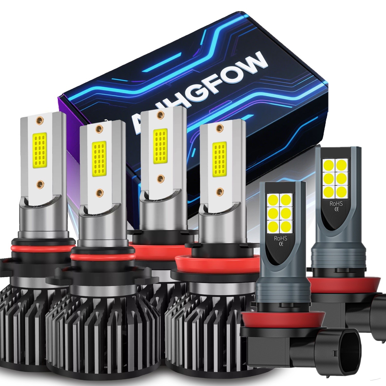 For Honda HR-V 2019-2021 HRV 6X 6000K LED Headlight Bulb High Low Fog Light Kit