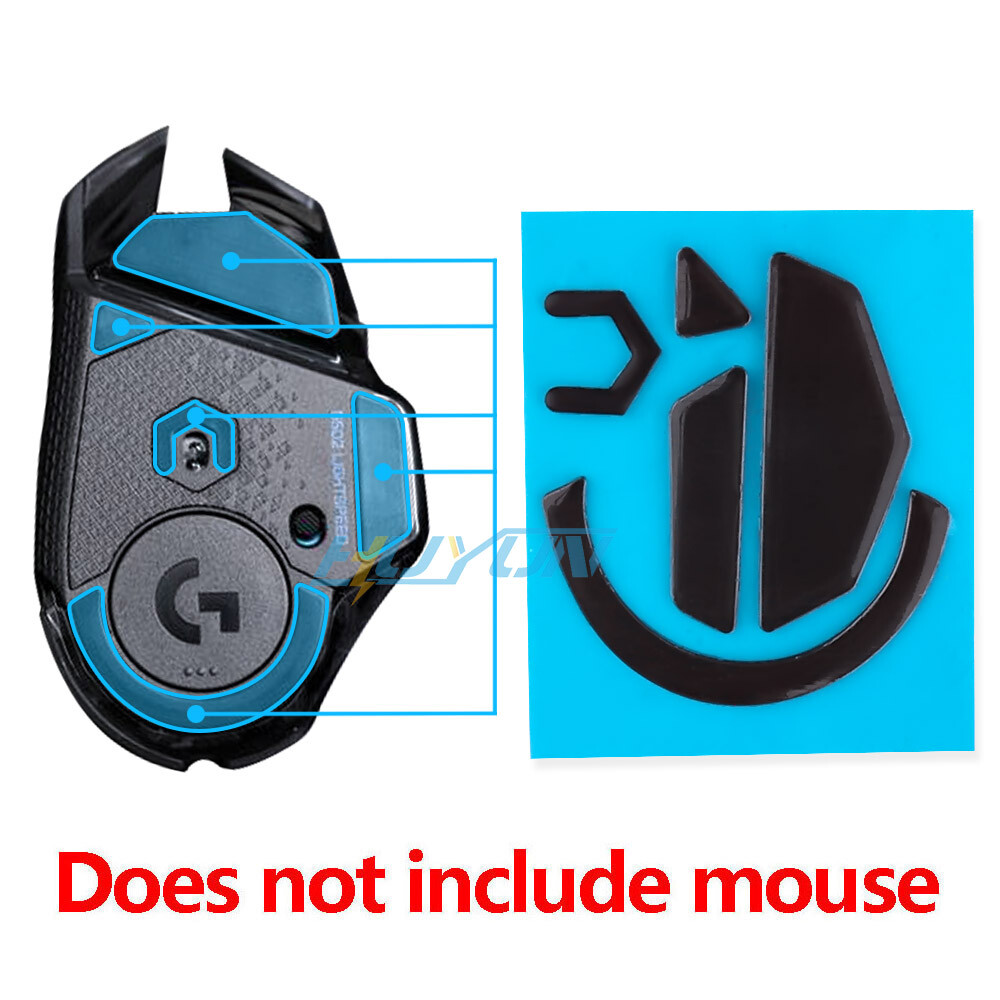 2 Sets Rounded Curved Edges Mouse Feet Skates for Logitech G502 Wireless mouse