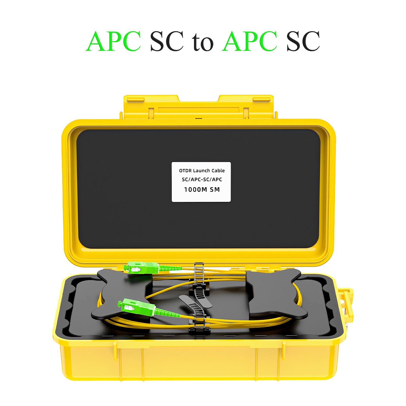 Singlemode Fiber Optic OTDR Launch Cable Test Tool Boxs  SC/APC to SC/APC