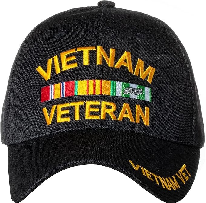 U.S. Military Cap Hat Vietnam Veteran Cap Army Marine Navy AIR Force RIBBON
