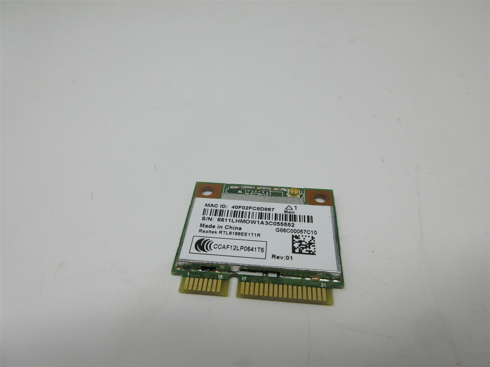 Toshiba C55-A5310 Series WiFi Wireless Half Card RTL8188EE V000320310 (K11-47)