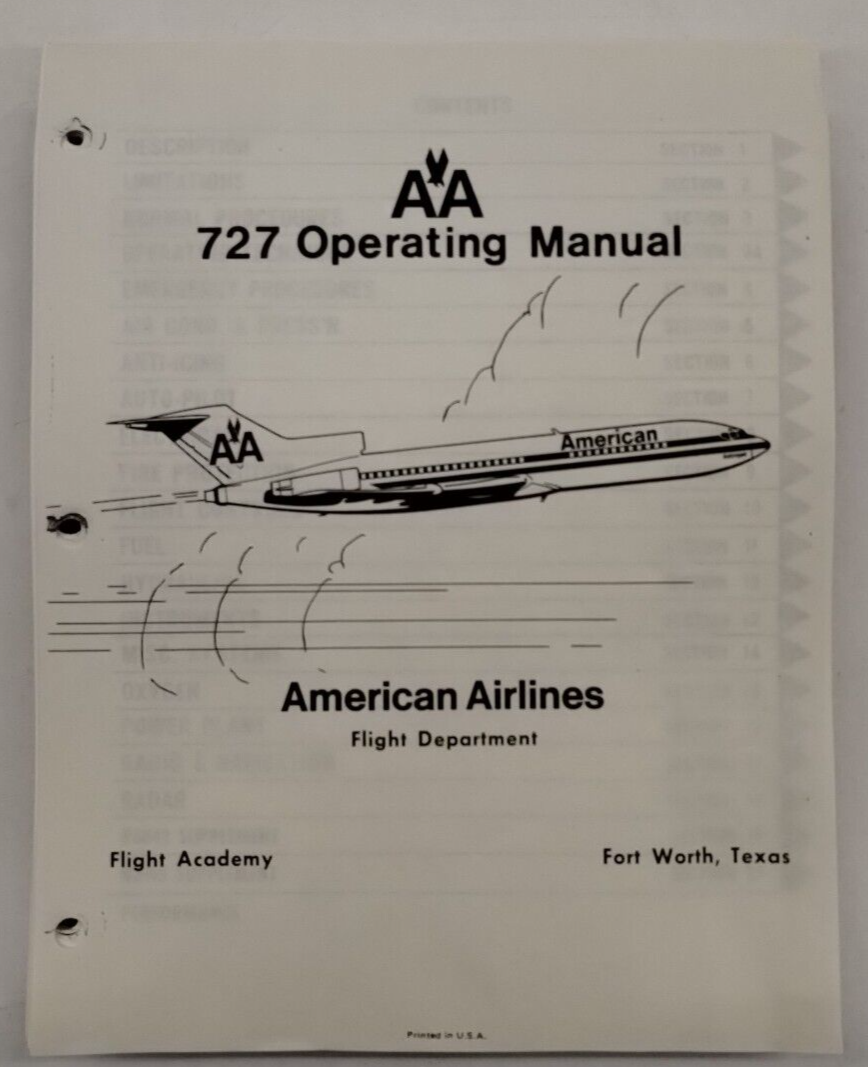 American Airlines 727 Operating Manual 1977-Copy
