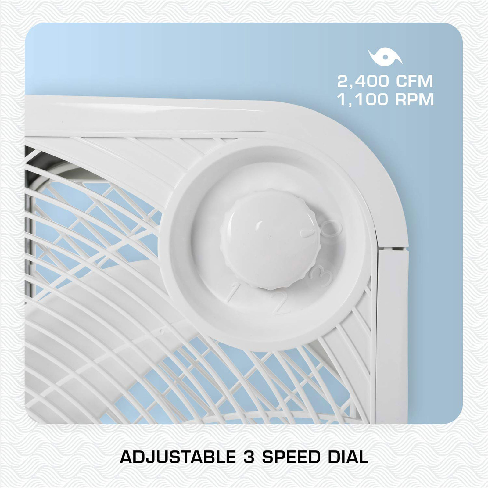 Hurricane 20" Classic Series Box Fan w/3 Efficient Speed Settings (Open Box)