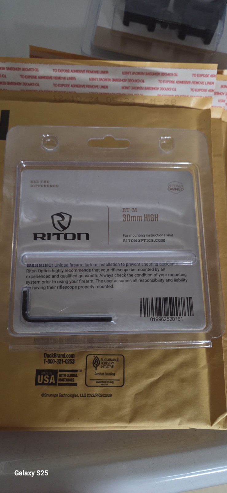 Riton 30mm high scope rings