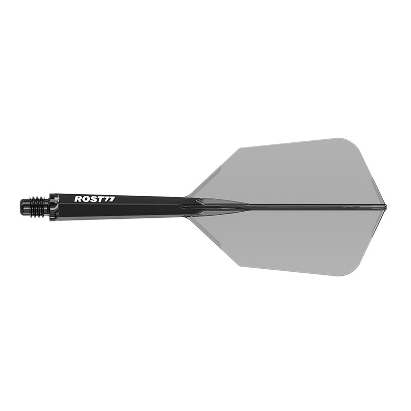 CUESOUL ROST 77 Integrated Dart Shaft and Flight,Slim Shape-Transparent Black