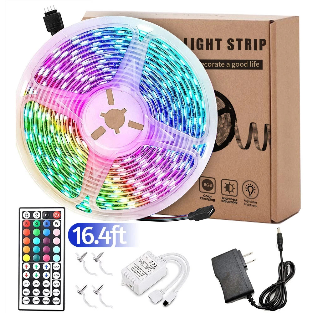 LED Light Strip Kit RGB led Strip Waterproof smd 5050 RGB 16.4Ft 300 LEDs