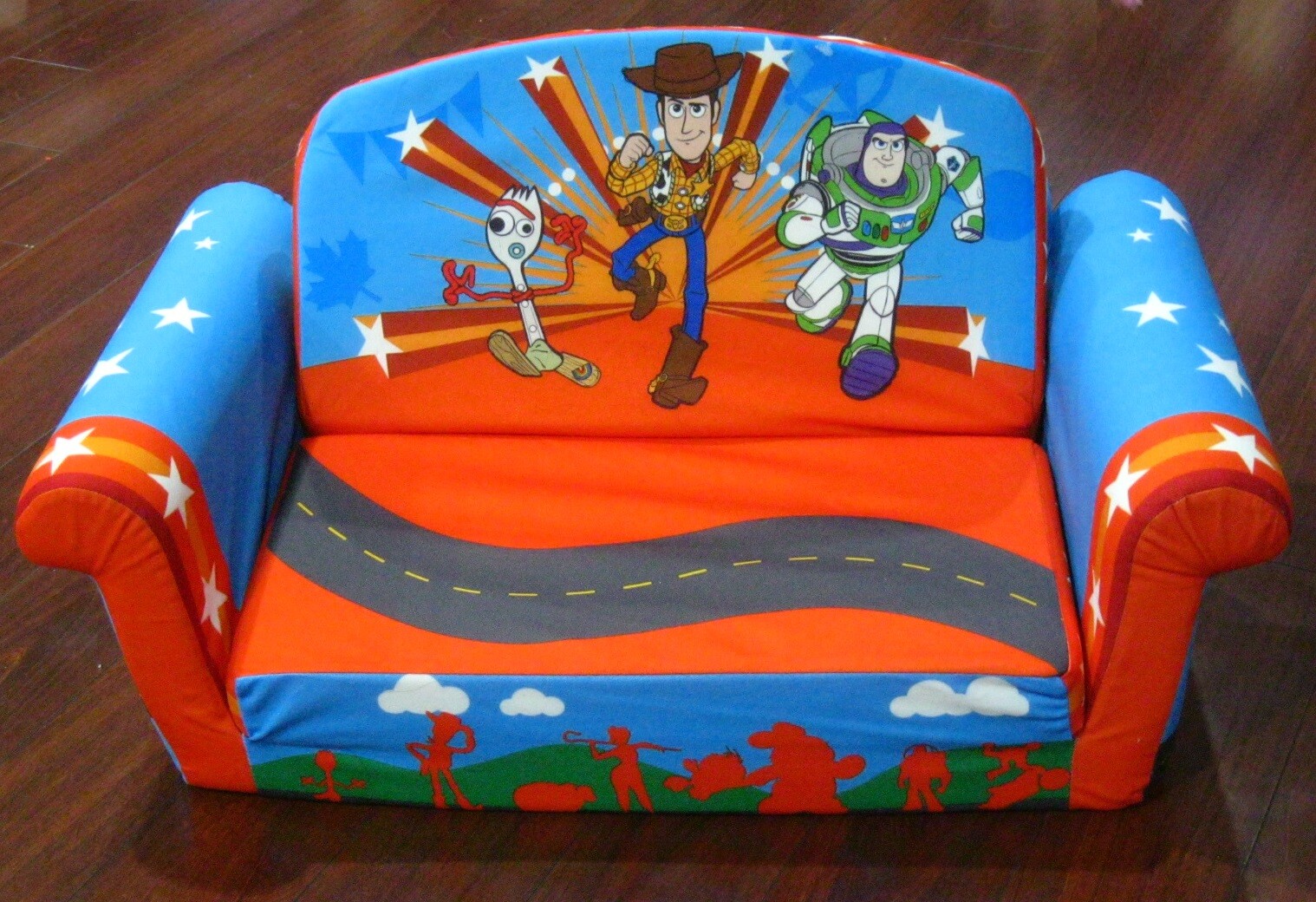 Disney TOY STORY Toddler Marshmallow Soft Chair Pull Out Couch Seat TV Playtime