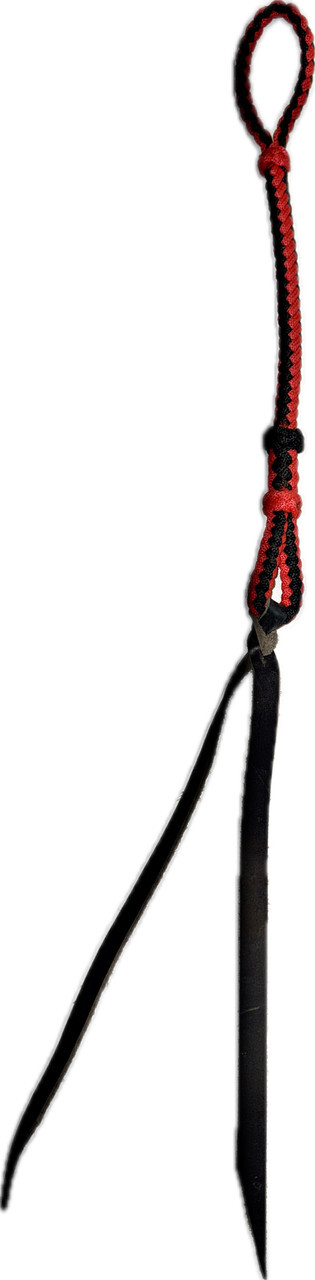 Quirt Hand Braided Paracord Red & Black Soft Quirt Whip Horse Tack 17" EPT