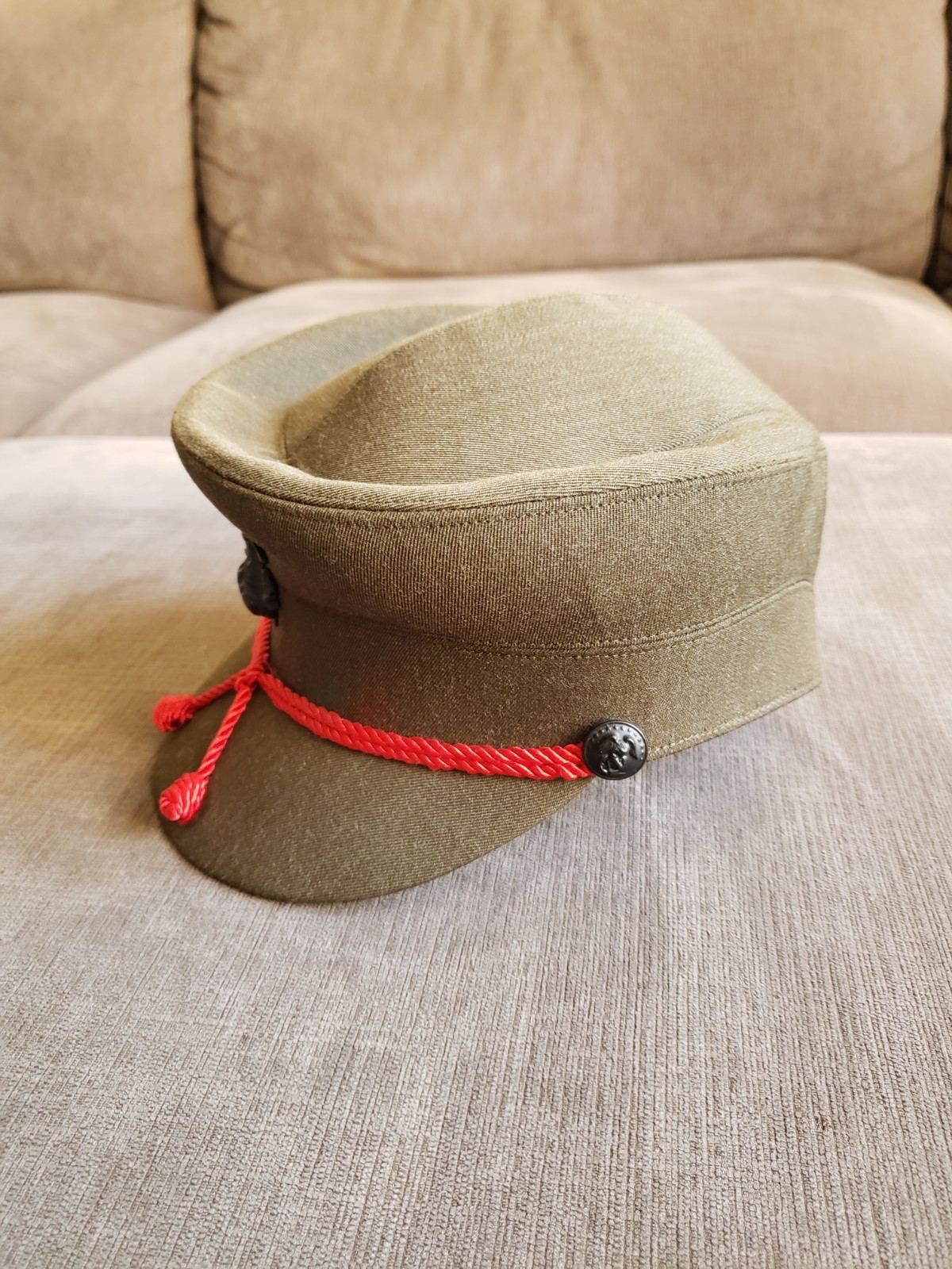 USMC Marines Womens Size 23.5 Hat Cap Wool Blend Green Authentic Issued EXCELLEN