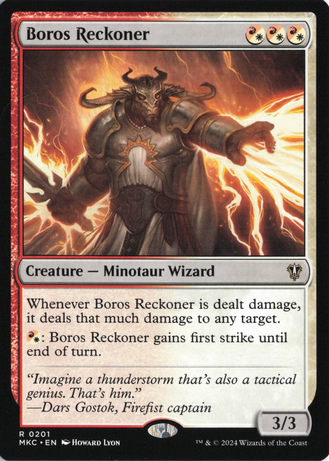 Boros Reckoner - 201 - Commander: Murders at Karlov Manor - NM MTG
