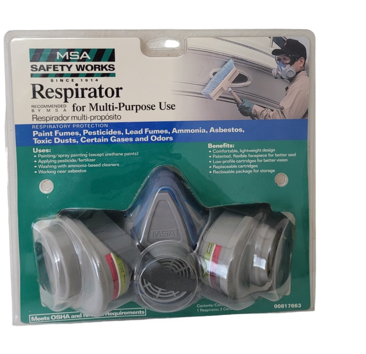 MSA Half-Mask Respirator NOS