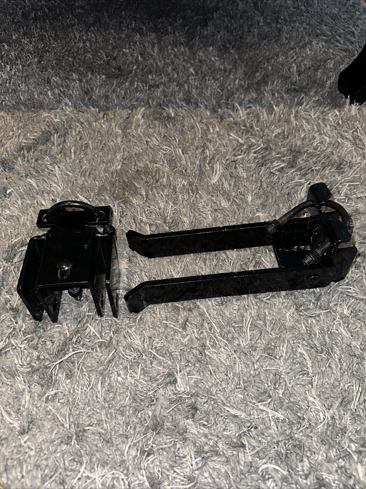 Black Chain Link Fence Commercial Double Gate Latch 1-5/8" or 2" Frame