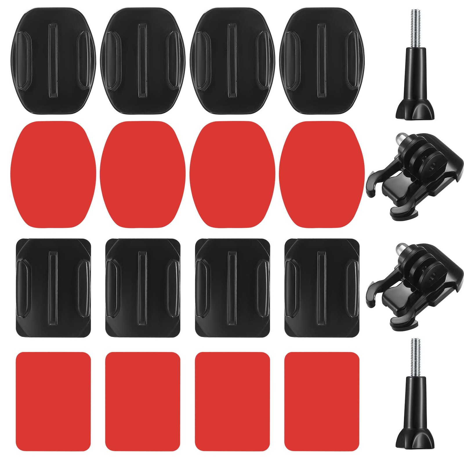 Fulushouxi 18 Set Helmet Adhesive Sticky Mount, Compatible 18 SET US, Black