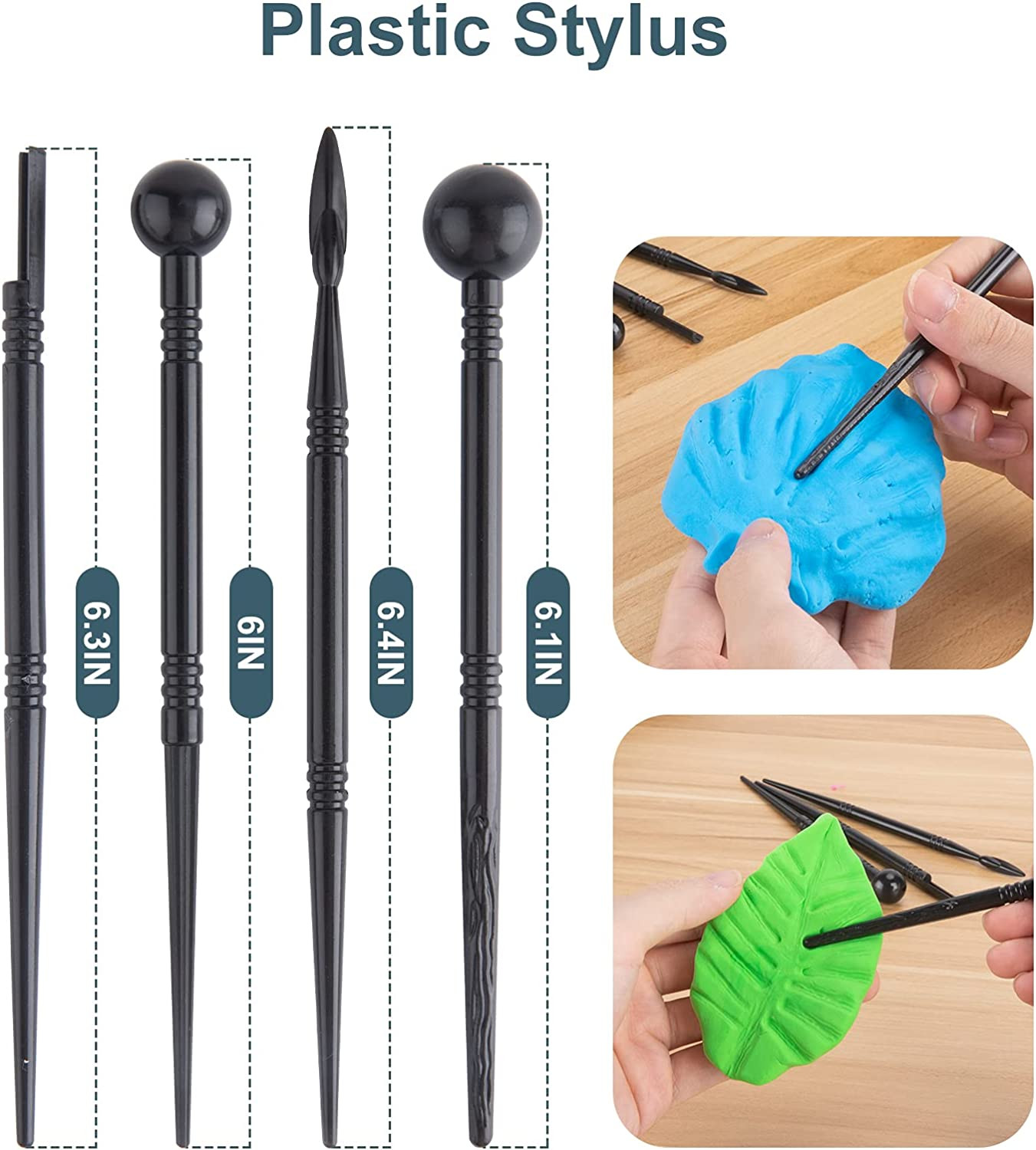 Polymer Clay Tools Kit, 25PCS Pottery Clay Sculpting Modeling Tools | Practical,