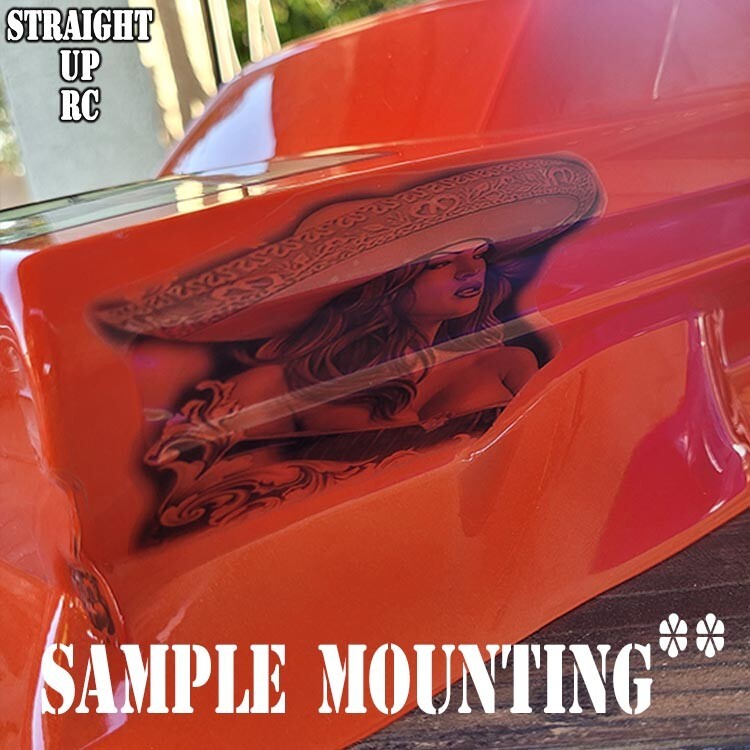 Custom Waterslide Decal - RC Lowrider "Airbrush Mural" Style "Sombrero Girl 2"