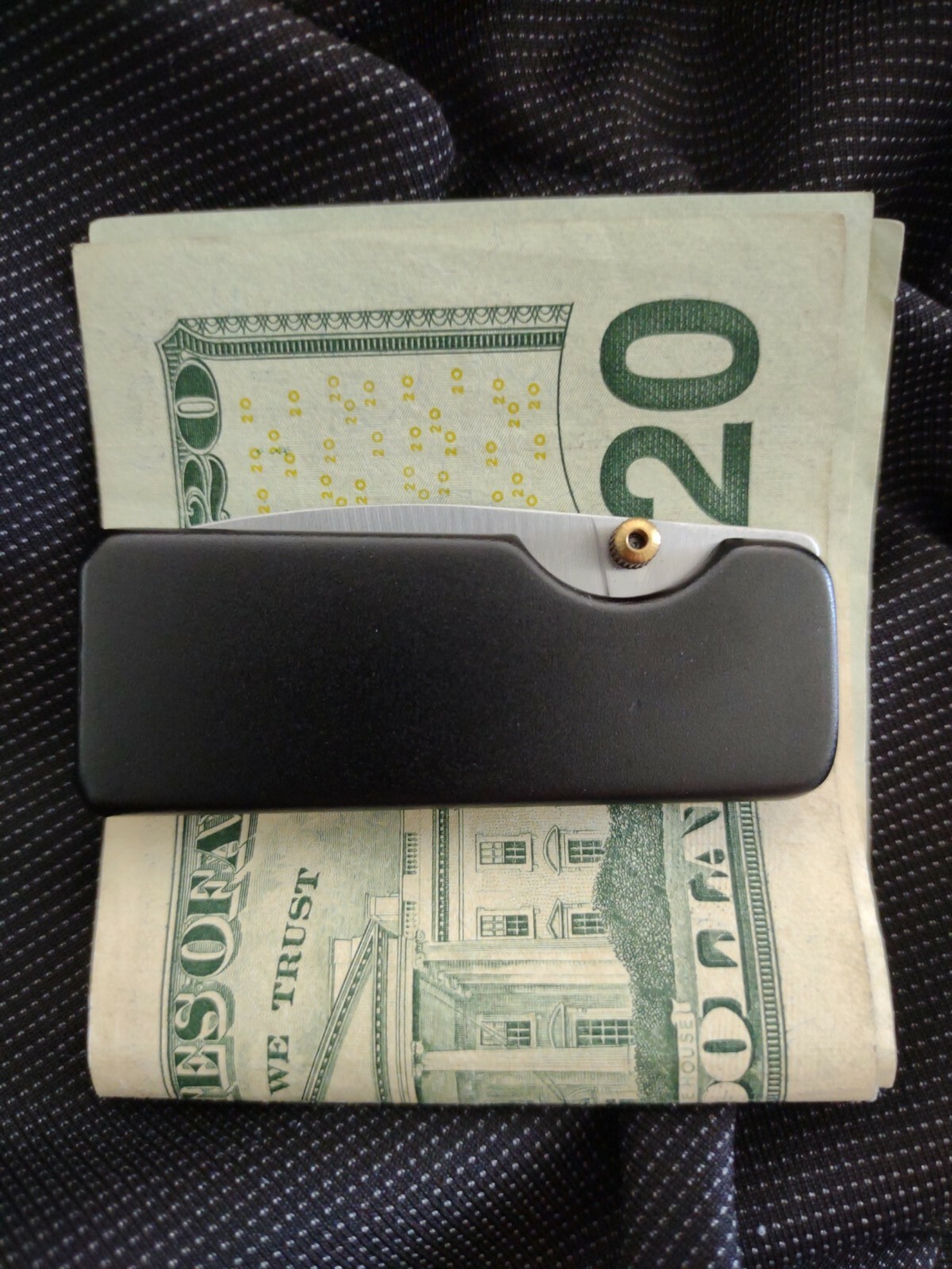 Black Money Clip Folding Locking Pocket Knife - Free Same Day Shipping!