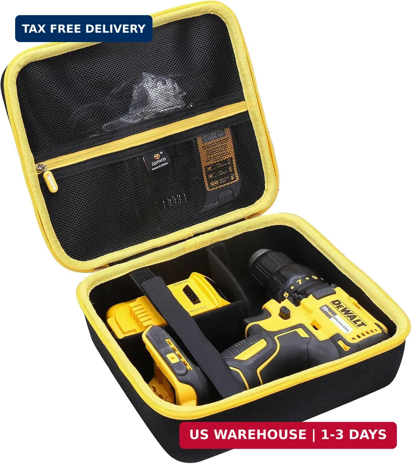 Aproca Case Compatible with DEWALT 20V MAX Cordless Drill Driver Set, Portable H