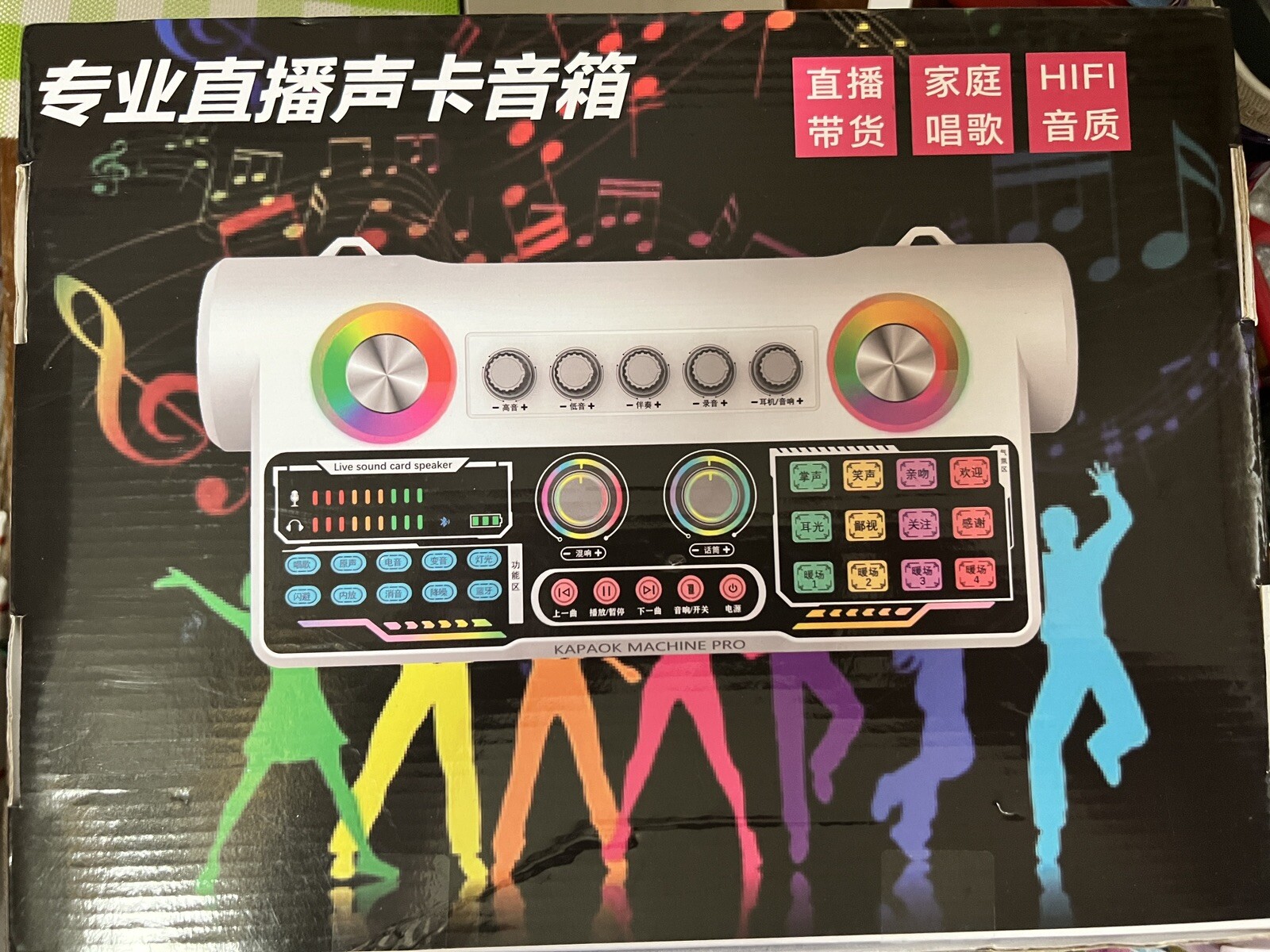 Portable Karaok Machine with 2 Karaoke Microphones Wireless Audio Interface