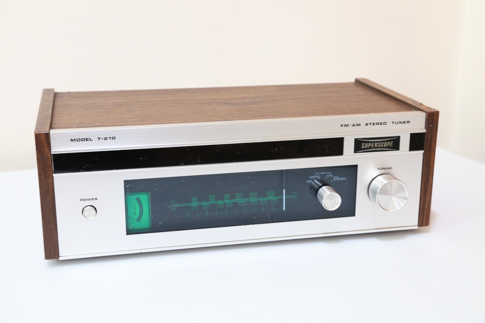 Superscope T-210 AM/FM Stereo Tuner Powers On No Sound Parts Repair