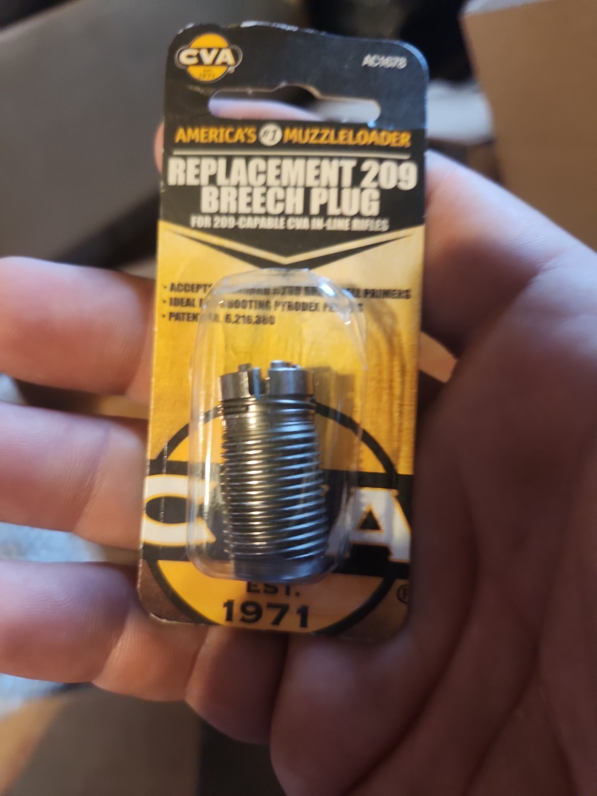 CVA 209 In Line Shotgun Primer Replacement Breech Plug - AC1678