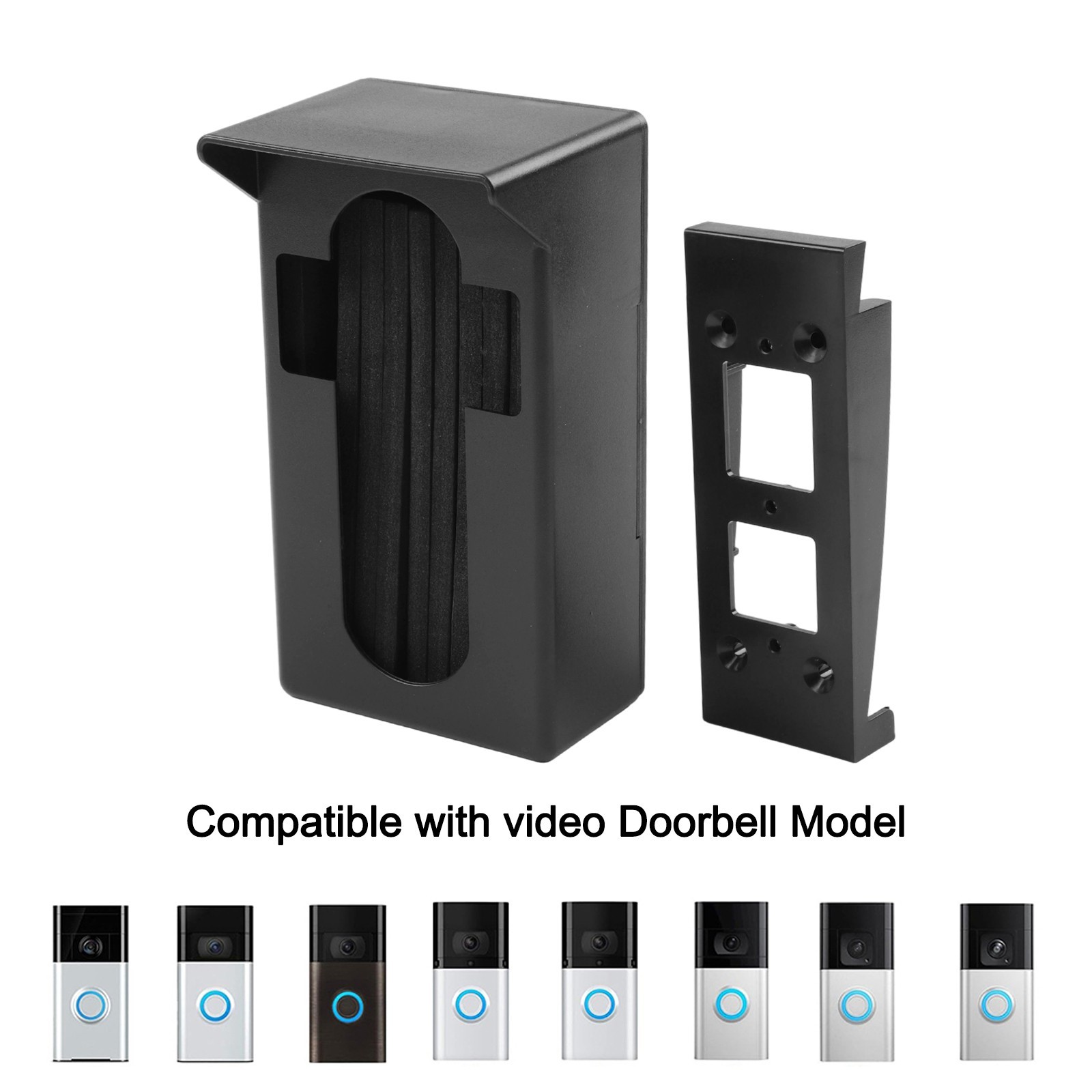 Strong Vinyl Siding Mount for Ring Video Doorbell Protects Against Elements