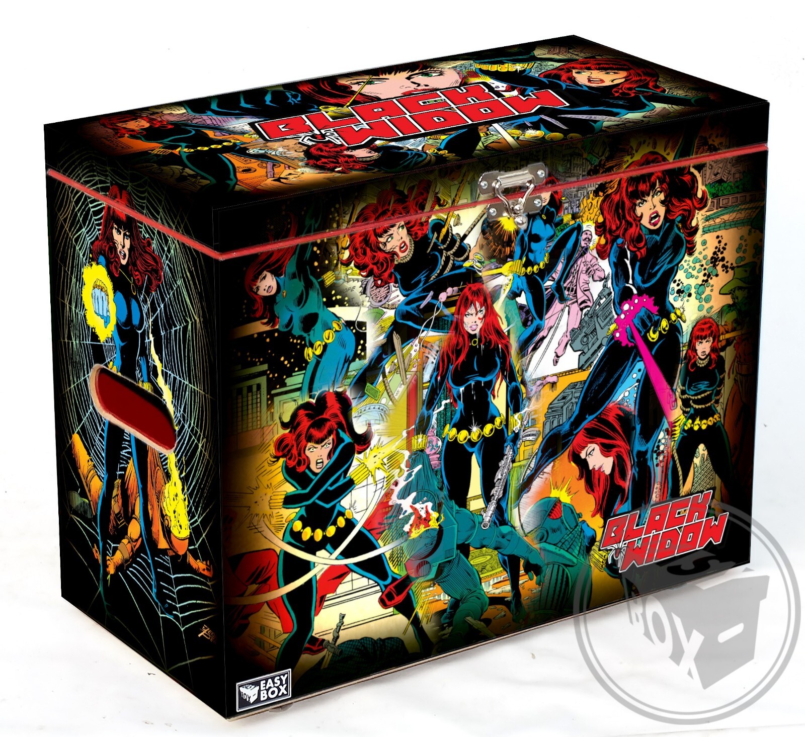 Black Widow Classic - Large Comic Book Hard Storage Box Chest MDF