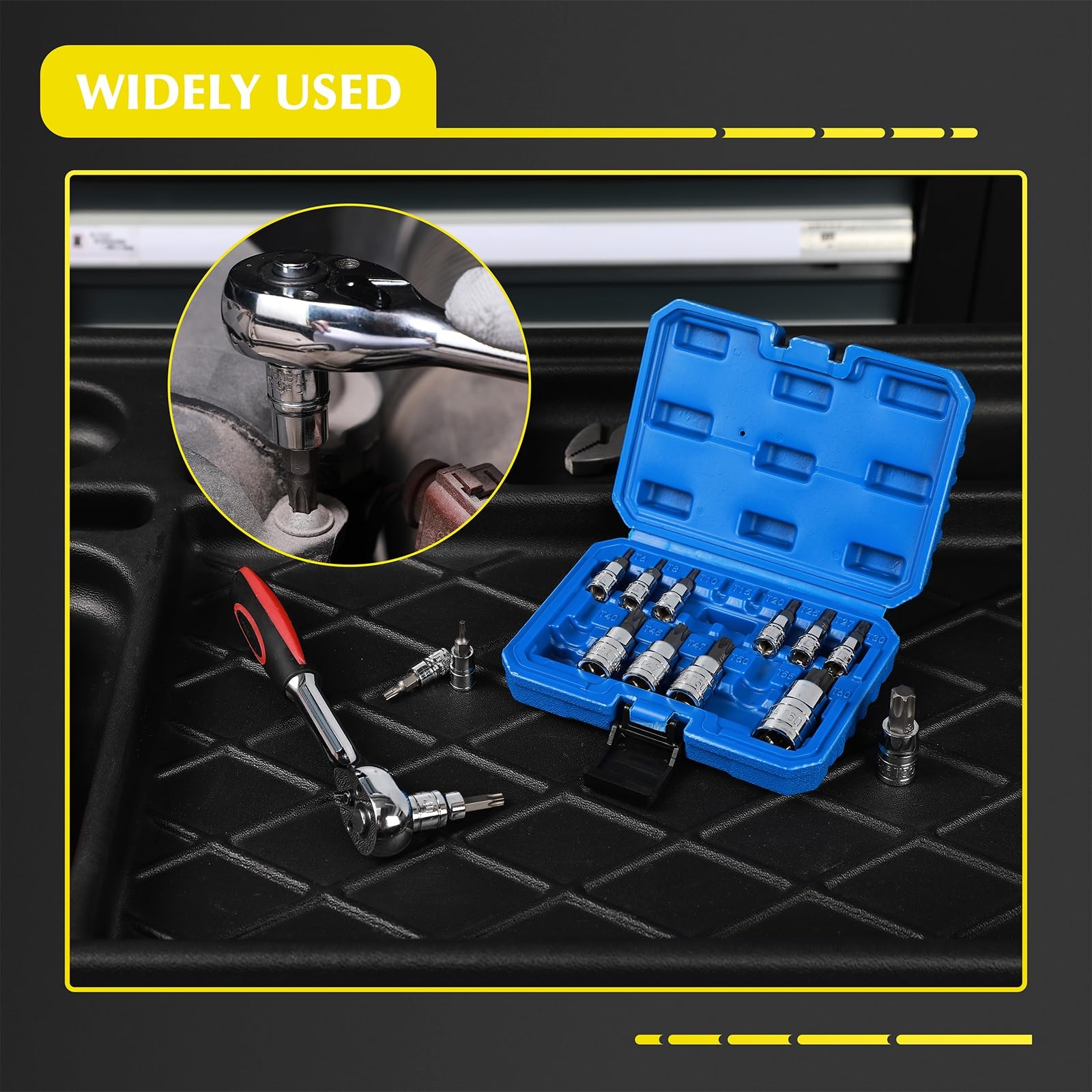EMENTOL 14PCS Torx Bit Socket Set T6-T60
