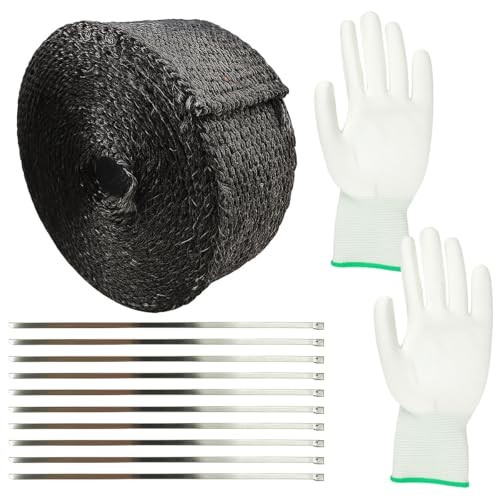 2" x 32Ft Motorcycle Exhaust Heat Wrap Tape, Fiberglass Exhaust Tube Heat 10M