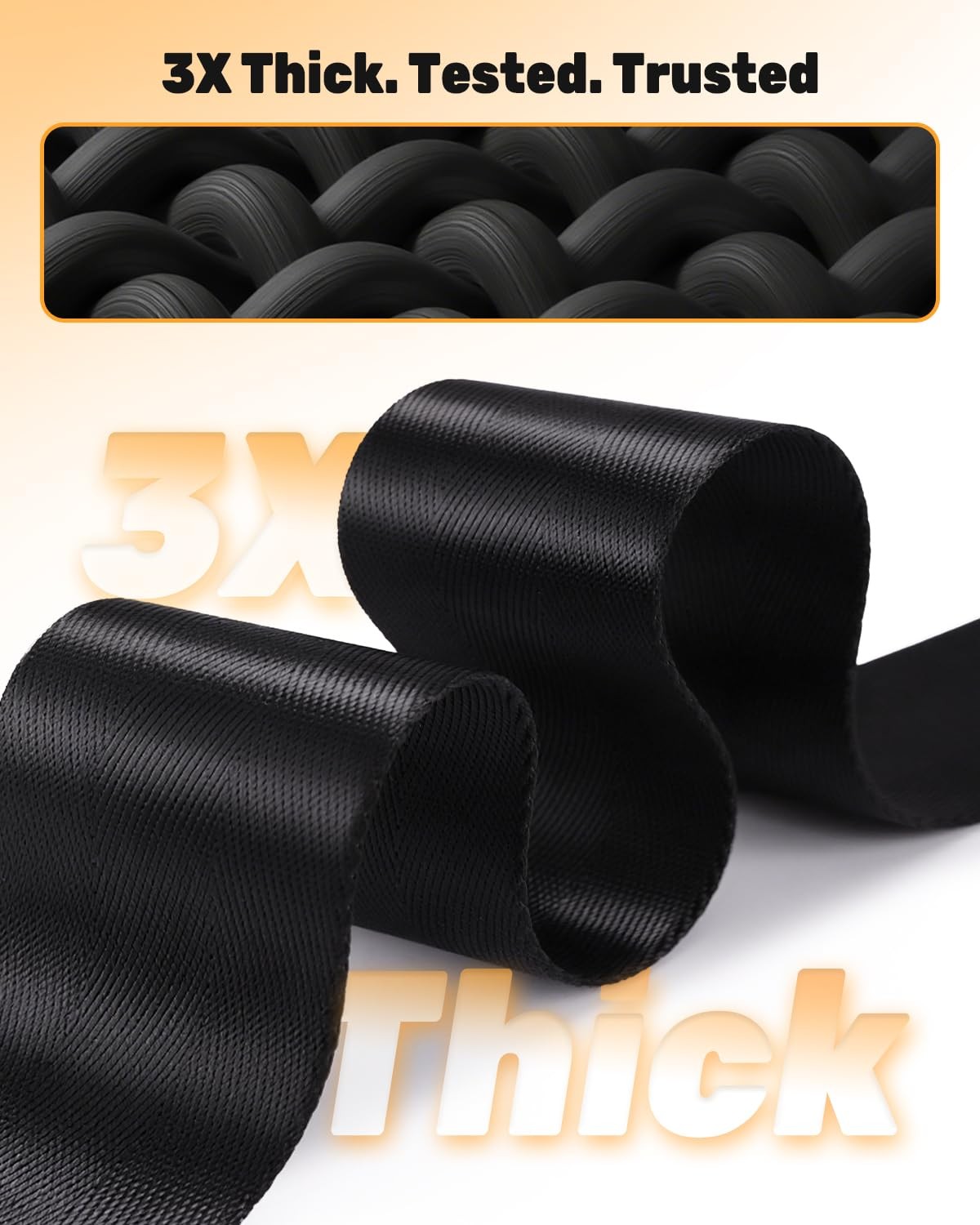 3 Pcs Heavy-Duty Tree Stand Harness Strap, Quick-Connect Treestrap for Tree S...