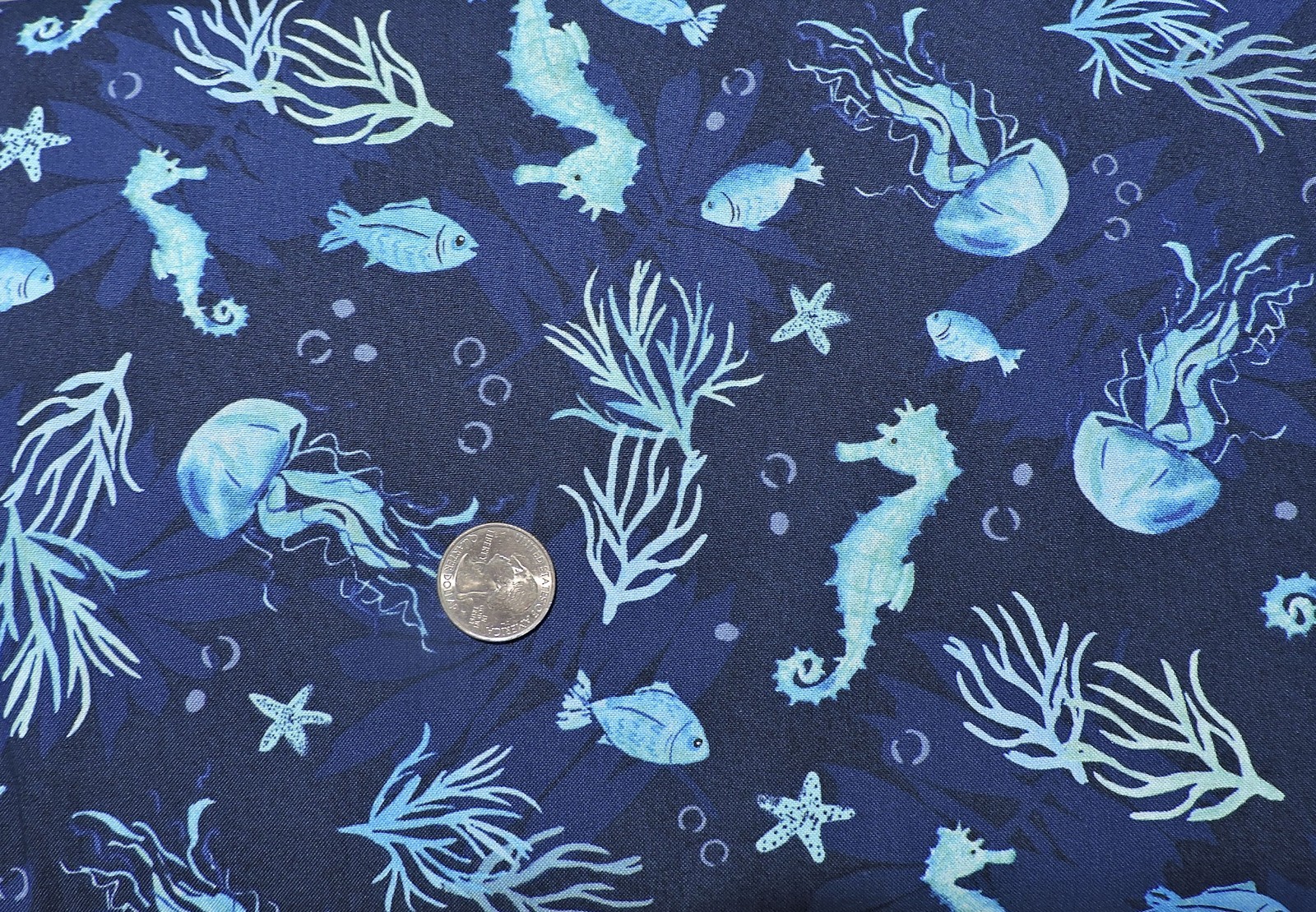 100% Cotton Fabric Wilmington "Underwater Wonders"  Sea Life - By the Yard