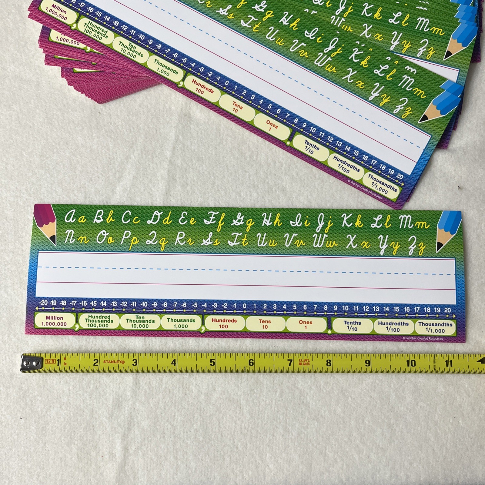 Student Name Plates for Cursive Writing 30 Pack