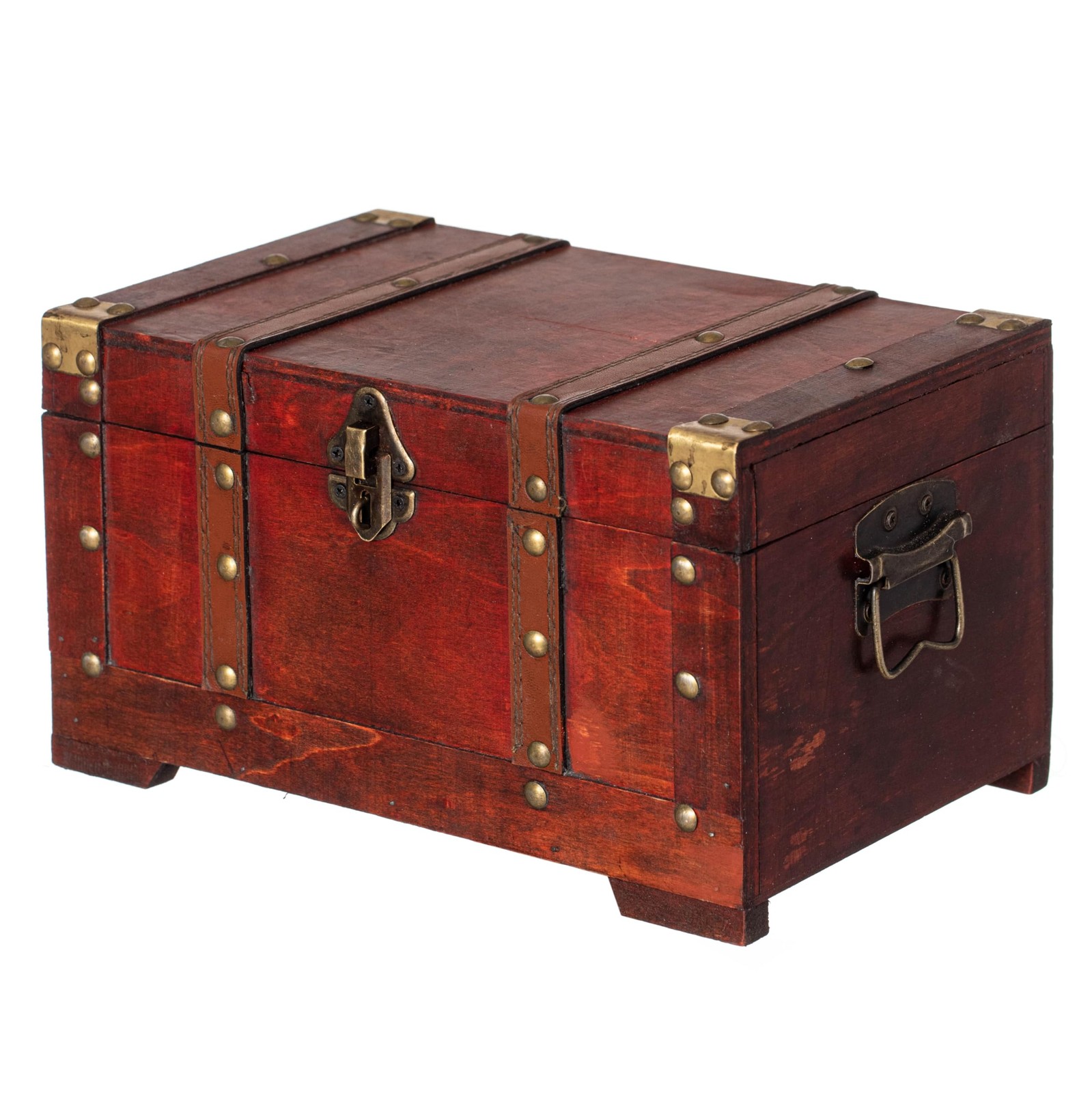 (TM Antique Style Wooden Trunk, Small