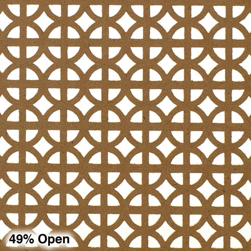 Outwater 6' x 2' Unfinished Decorative MDF Cabinet Panel Insert 49% Open
