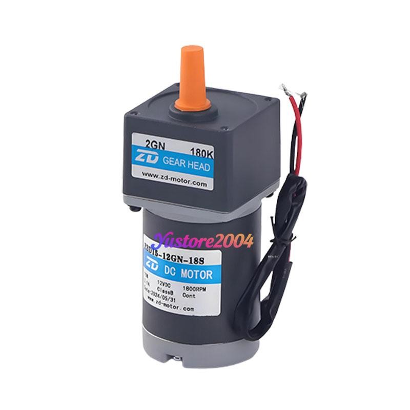 1 Pc. New ZD Z2D15-12GN-18S DC Motor & Gear Head  2GN 10K 50K 180K 200K 15W 12V