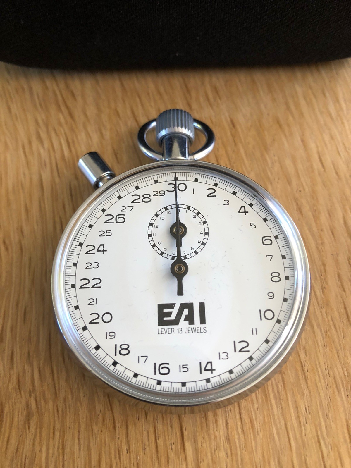 Vintage EAI 13 Jewel Stopwatch w/ Box EUC Tested Timer BI