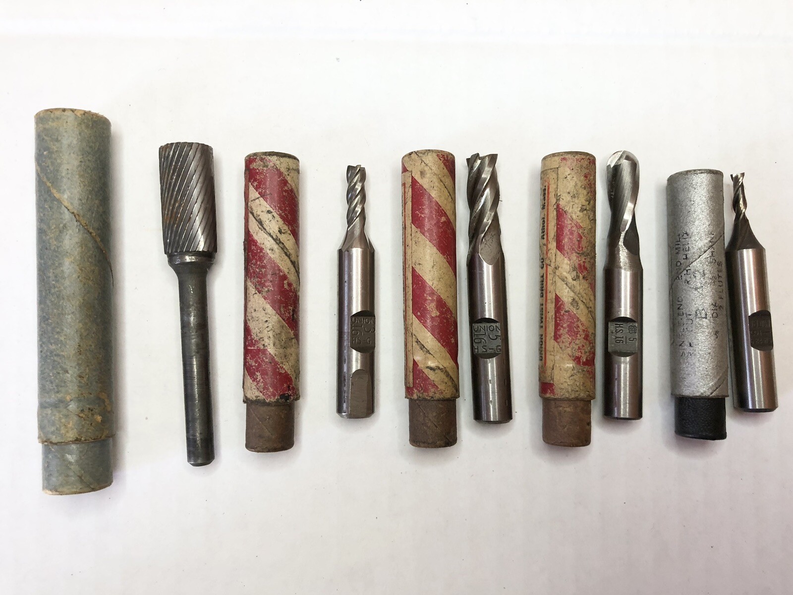 Vintage Metalworking Drill Bits Flutes & Bur Union Twist