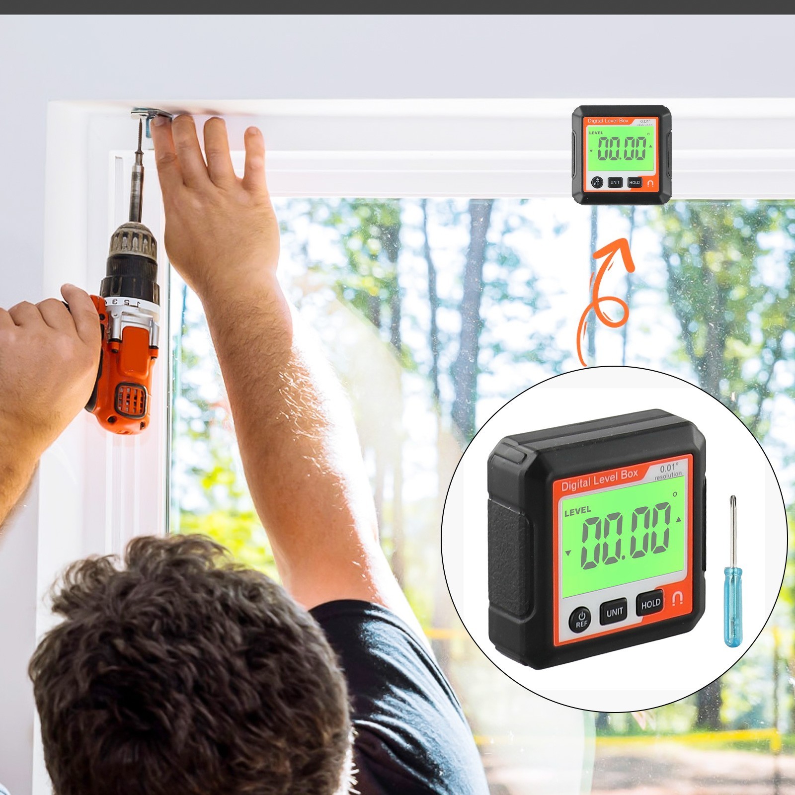 User Friendly Digital Angle Meter with Easy to Read Display and Features
