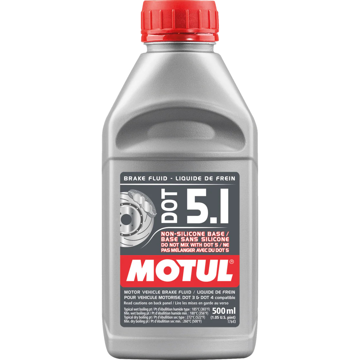 Motul RBF 600 .5 Liter, DOT-4 Synthetic - 100949