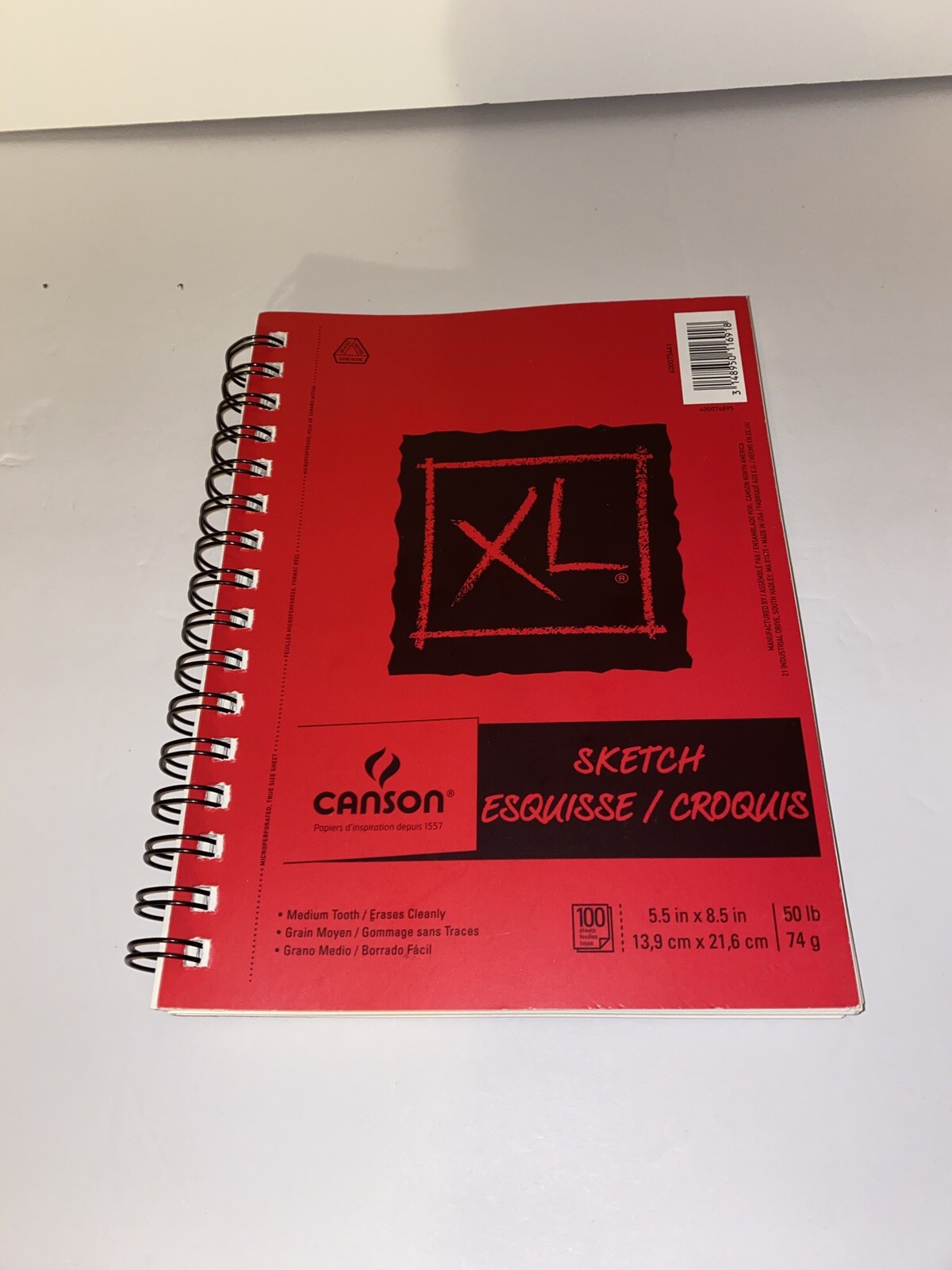 XL Series Sketchbook, Wirebound Pad, 5.5x8.5 inches, 100 Sheets (50lb/74g) New!