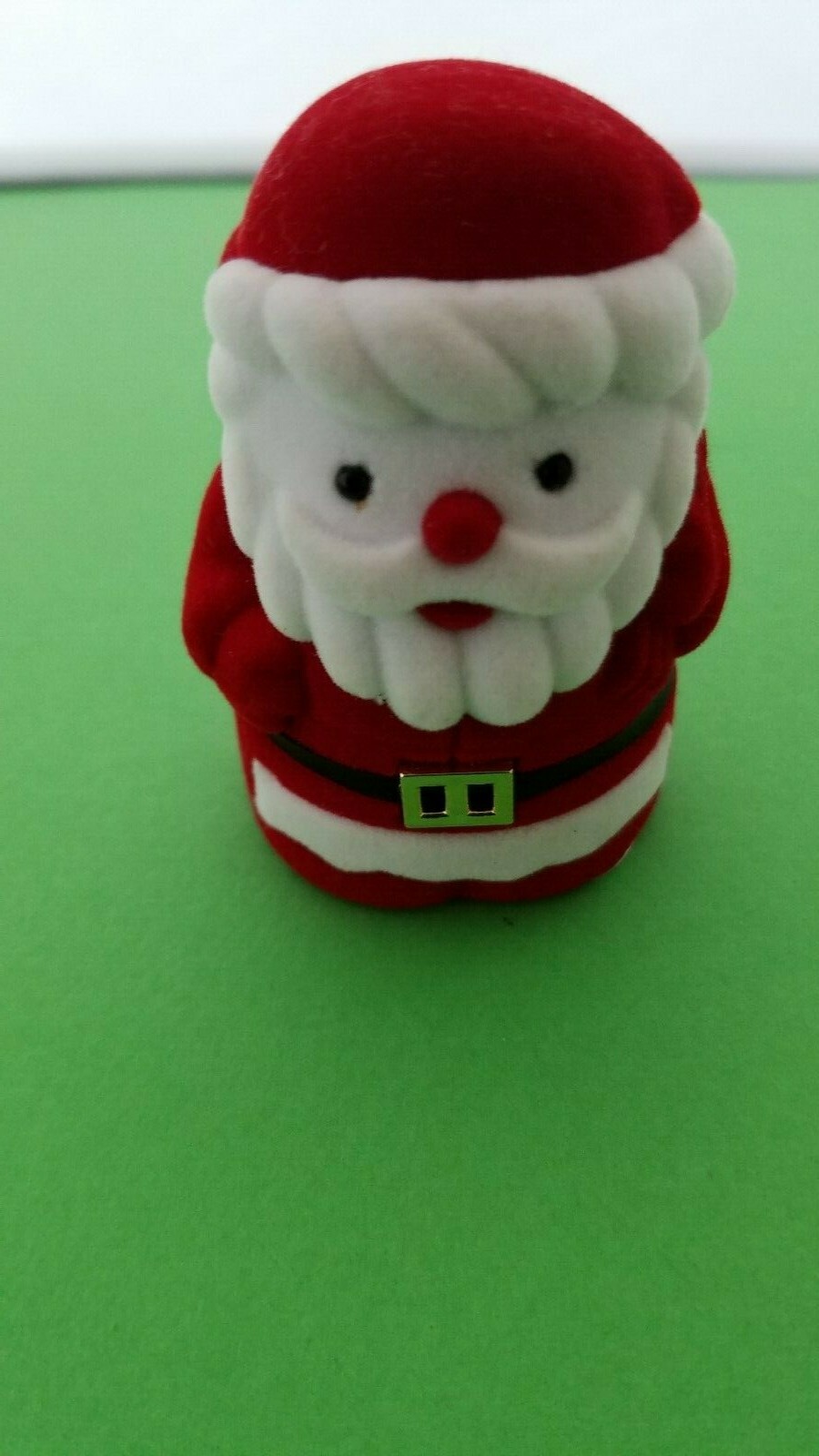 Santa Claus Flocked Trinket Box