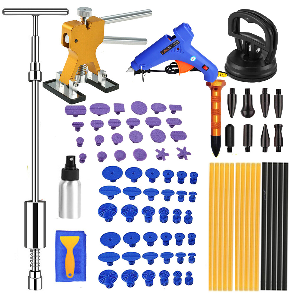 Car Body Dent Puller Glue Gun Tool Paintless Dint Hail Damage Remover Repair Kit