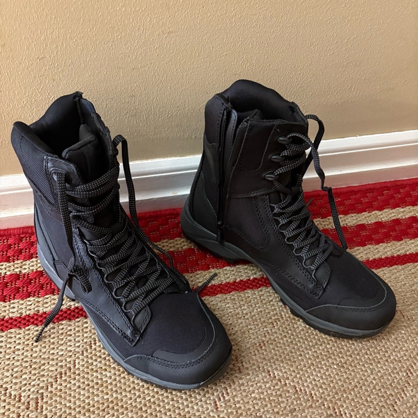 Harley-Davidson Men's  Black Lace-Up Arnett Motorcycle Boots Sz.7.5