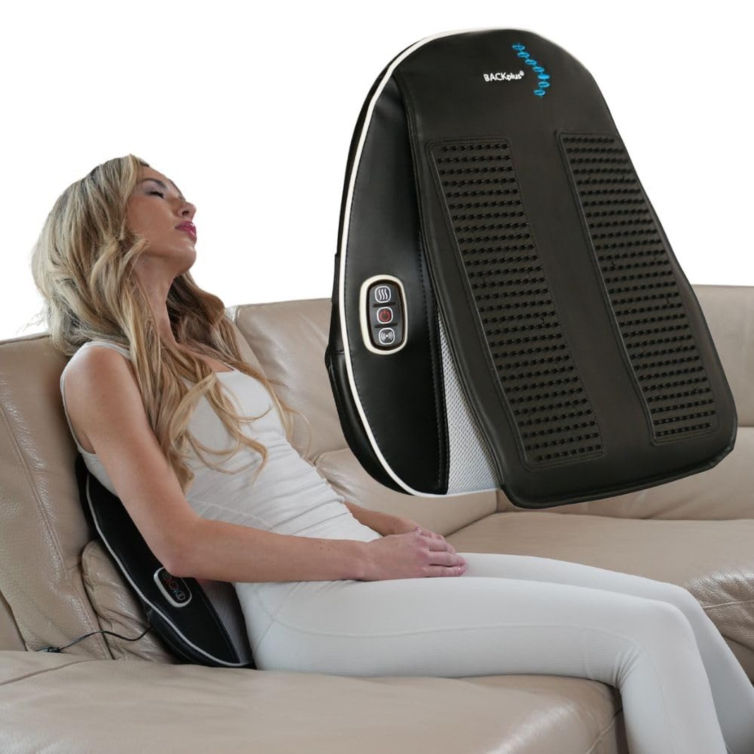 Shiatsu Back & Foot Massager Pad with Chair Strap & Flap | Shiatsu back & foo...