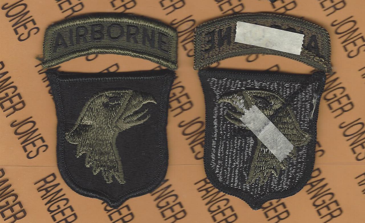US Army 101st Airborne Division COMBAT SIDE OD Green & Black BDU patch m/e